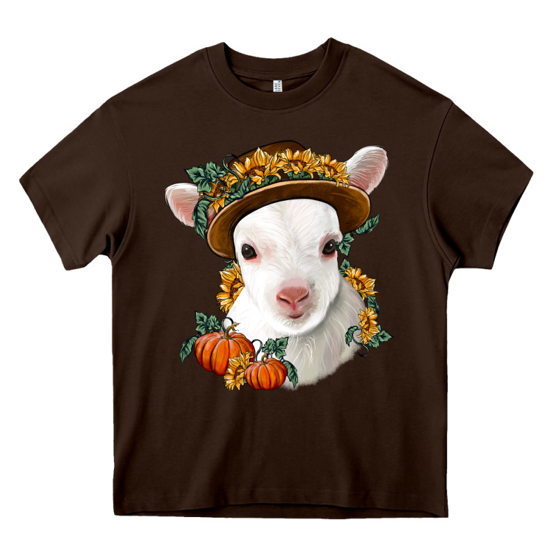 Cute Baby Lamb Thanksgiving Nancy Heavy Core Tee by NancyCooperArtShop | Teevron