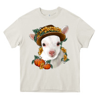 Cream cute baby lamb thanksgiving nancy Heavy Core Tee - NancyCooperArtShop
