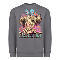 Storm Happy Easter Day cow Heavyweight Sweatshirt - HowdyJamesFarm