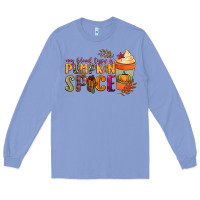 Colony Blue my blood type is pumpkin spice Long Sleeve Tee - NancyCooperArtShop