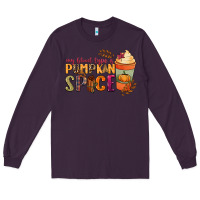 Plum my blood type is pumpkin spice Long Sleeve Tee - NancyCooperArtShop