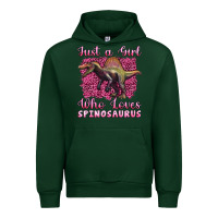 Forest Green just a girl who loves baby spinosaurus Urban Hoodie - Artiststas