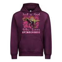 Mauve Wine just a girl who loves baby spinosaurus Urban Hoodie - Artiststas