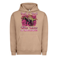 Pigment Burro just a girl who loves baby spinosaurus Urban Hoodie - Artiststas