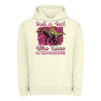 Pigment Pistachio just a girl who loves baby spinosaurus Urban Hoodie - Artiststas