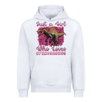 White just a girl who loves baby spinosaurus Urban Hoodie - Artiststas