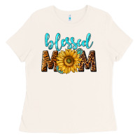 Bone blessed mom with sunflower Ladies Tee - NancyCooperArtShop