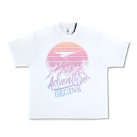 White The Adventure Begins Urban Heavy Tee - Bettercallsaul