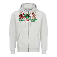 Dove Grey peace love christmas cakes bbs Zipper Hoodie - BundleAndBundleShop