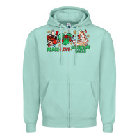 Seafoam peace love christmas cakes bbs Zipper Hoodie - BundleAndBundleShop