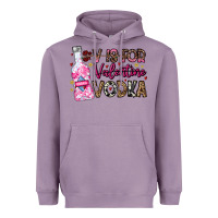 Lavender V is For Valentine Vodka Heavyweight Hoodie - CowhideDigitalArt