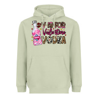 Matcha V is For Valentine Vodka Heavyweight Hoodie - CowhideDigitalArt