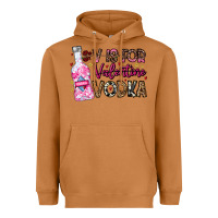 Meerkat V is For Valentine Vodka Heavyweight Hoodie - CowhideDigitalArt