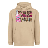 Mushroom V is For Valentine Vodka Heavyweight Hoodie - CowhideDigitalArt