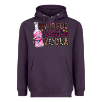 Plum V is For Valentine Vodka Heavyweight Hoodie - CowhideDigitalArt