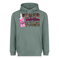 Sage V is For Valentine Vodka Heavyweight Hoodie - CowhideDigitalArt