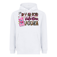 White V is For Valentine Vodka Heavyweight Hoodie - CowhideDigitalArt