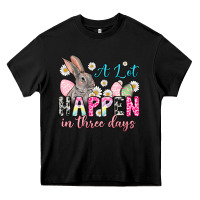Black A lot can happen in three days Heavy Core Tee - NancyCooperArtShop