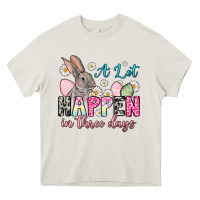 Cream A lot can happen in three days Heavy Core Tee - NancyCooperArtShop