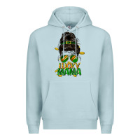 Blue Mist lucky mama St. Patricks Day Premium Hoodie - FaDigitalArtStudio