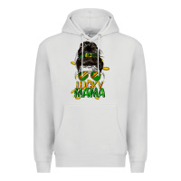 Dove Grey lucky mama St. Patricks Day Premium Hoodie - FaDigitalArtStudio