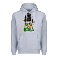 Heather Grey lucky mama St. Patricks Day Premium Hoodie - FaDigitalArtStudio