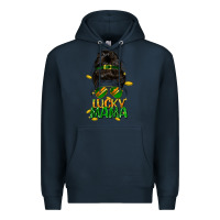 Navy lucky mama St. Patricks Day Premium Hoodie - FaDigitalArtStudio