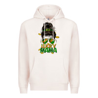 Pale Pink lucky mama St. Patricks Day Premium Hoodie - FaDigitalArtStudio