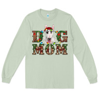 Matcha Christmas Dog Mom Bull Terrier Long Sleeve Tee - RanaPortraitStore