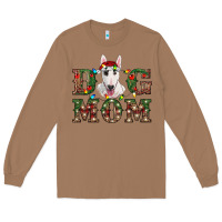 Toasted Coconut Christmas Dog Mom Bull Terrier Long Sleeve Tee - RanaPortraitStore