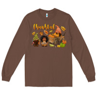 Chestnut Thankful afro gnome Long Sleeve Tee - NancyCooperArtShop