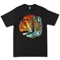Black Blame It All On My Roots Premium Tee - JahusDesignShop