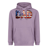 Lavender American Flag Dad 4th of July Heavyweight Hoodie - LillyAllenDesigns