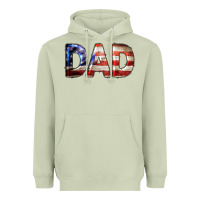Matcha American Flag Dad 4th of July Heavyweight Hoodie - LillyAllenDesigns