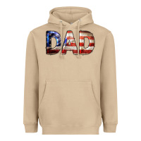 American Flag Dad 4th Of July Heavyweight Hoodie | Teevron