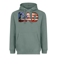 Sage American Flag Dad 4th of July Heavyweight Hoodie - LillyAllenDesigns