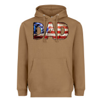 Toasted Coconut American Flag Dad 4th of July Heavyweight Hoodie - LillyAllenDesigns