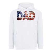 White American Flag Dad 4th of July Heavyweight Hoodie - LillyAllenDesigns