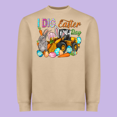 I Dig Easter Day Heavyweight Sweatshirt Designed By Howdyjamesfarm