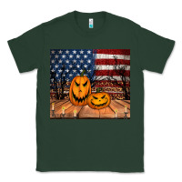 Sports Green halloween american flag tumbler Classic Tee - Jasminsmagicworld