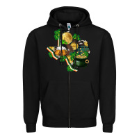Black texas map st patricks day Zipper Hoodie - FaDigitalArtStudio