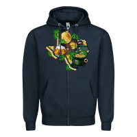 Navy texas map st patricks day Zipper Hoodie - FaDigitalArtStudio