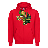 Red texas map st patricks day Zipper Hoodie - FaDigitalArtStudio