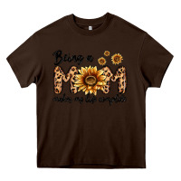 Chocolate Brown being a mom makes my life complete Heavy Core Tee - MaliasSmallBusiness