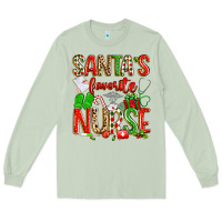 Matcha santa's favorite nurse Long Sleeve Tee - texasbilliewilder