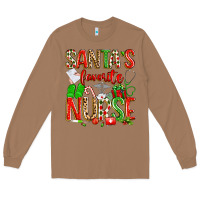 Toasted Coconut santa's favorite nurse Long Sleeve Tee - texasbilliewilder