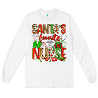 White santa's favorite nurse Long Sleeve Tee - texasbilliewilder