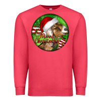 Cardinal Nubian Goat Christmas Premium Sweatshirt - LillyAllenDesigns