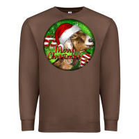 Chestnut Nubian Goat Christmas Premium Sweatshirt - LillyAllenDesigns