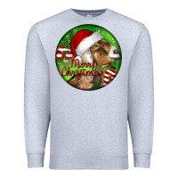 Heather Grey Nubian Goat Christmas Premium Sweatshirt - LillyAllenDesigns